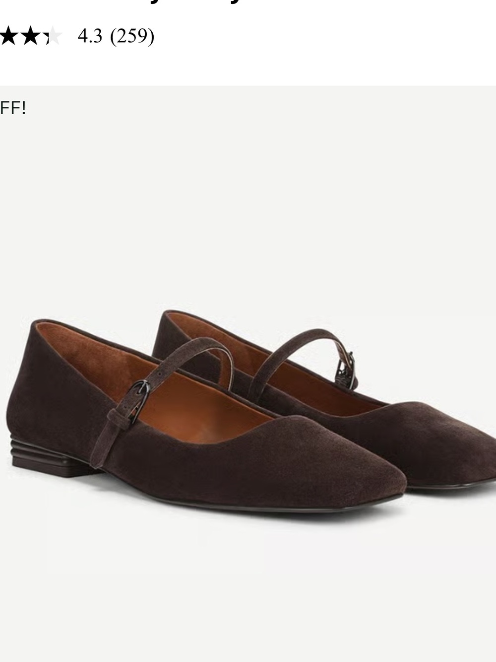 Franco Tinsley Mary Jane Flat brown suede